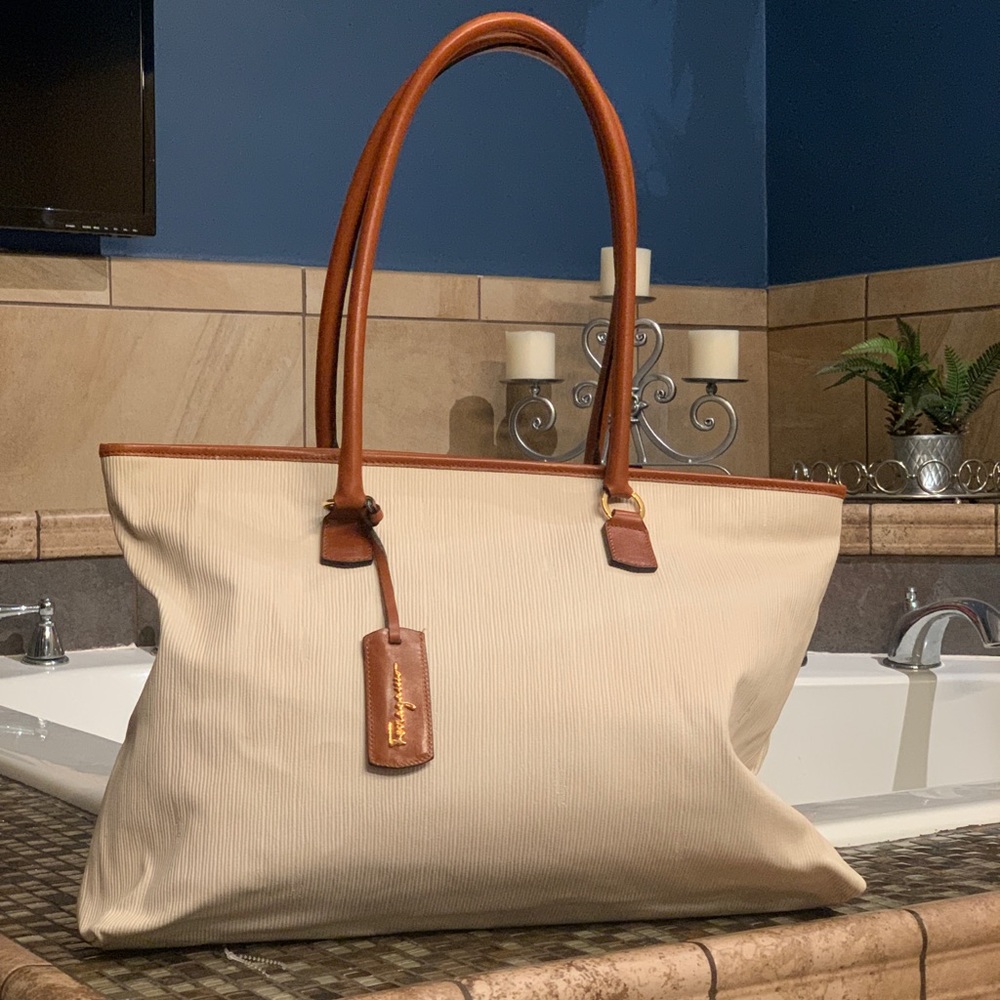 Salvatore Ferragamo large tote authenticated